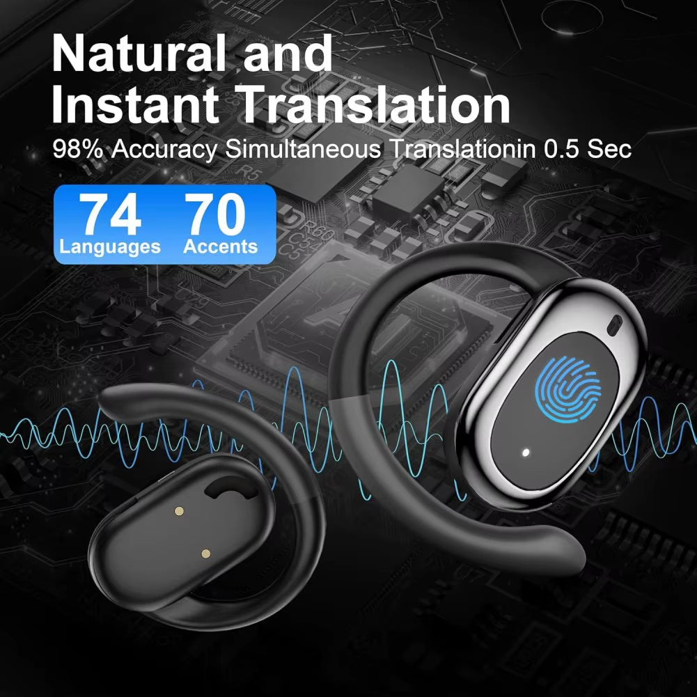 144 Languages Real-Time Translator Earbuds 3 in 1 Translation Earphones Noise Reduction Waterproof Business AI Translator Earbud