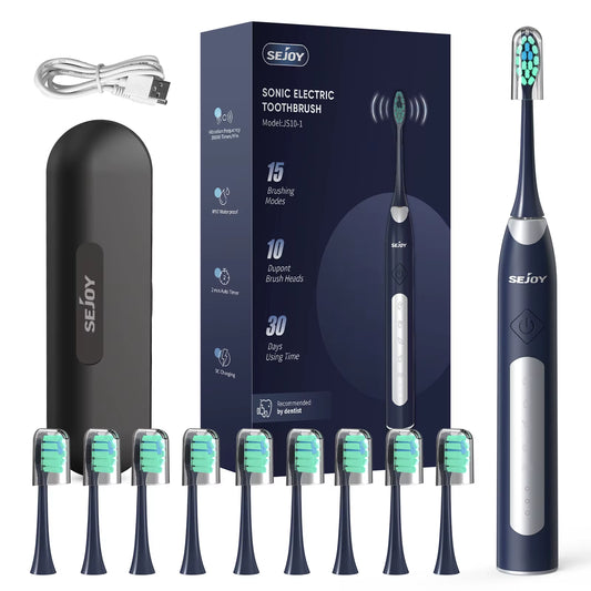 SEJOY Sonic Electric Toothbrush JS10 Oral Cleaning Personal Care Appliances 5 Modes Smart Rechargeable Automatic Toothbrush