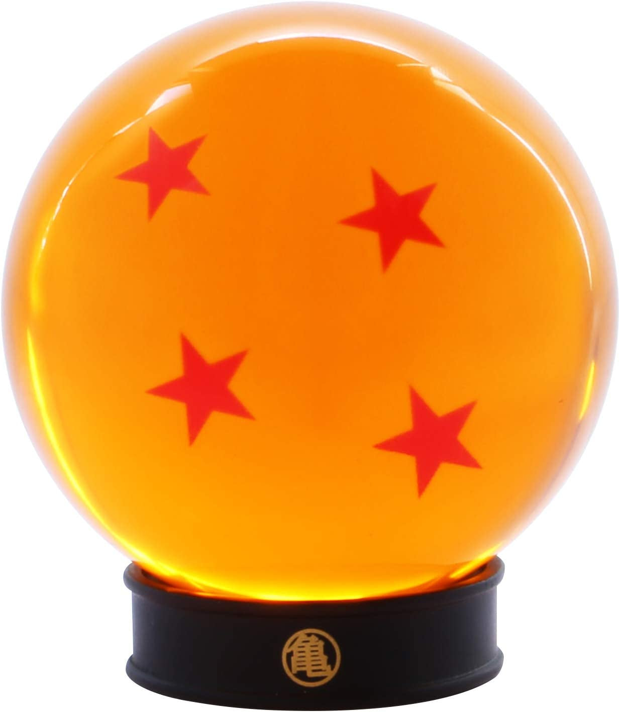 Studio Officially Licensed Dragon Ball Z 4 Star Collectible Acrylic Resin Crystal Dragon Ball Replica 3'' across DBZ Home Essentials Anime Manga Gifts Collect Them All